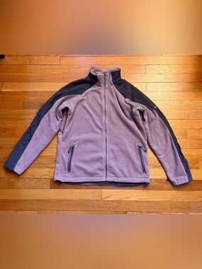 Columbia Sportswear dusty mauve and grey fleece jacket, women’s size M
